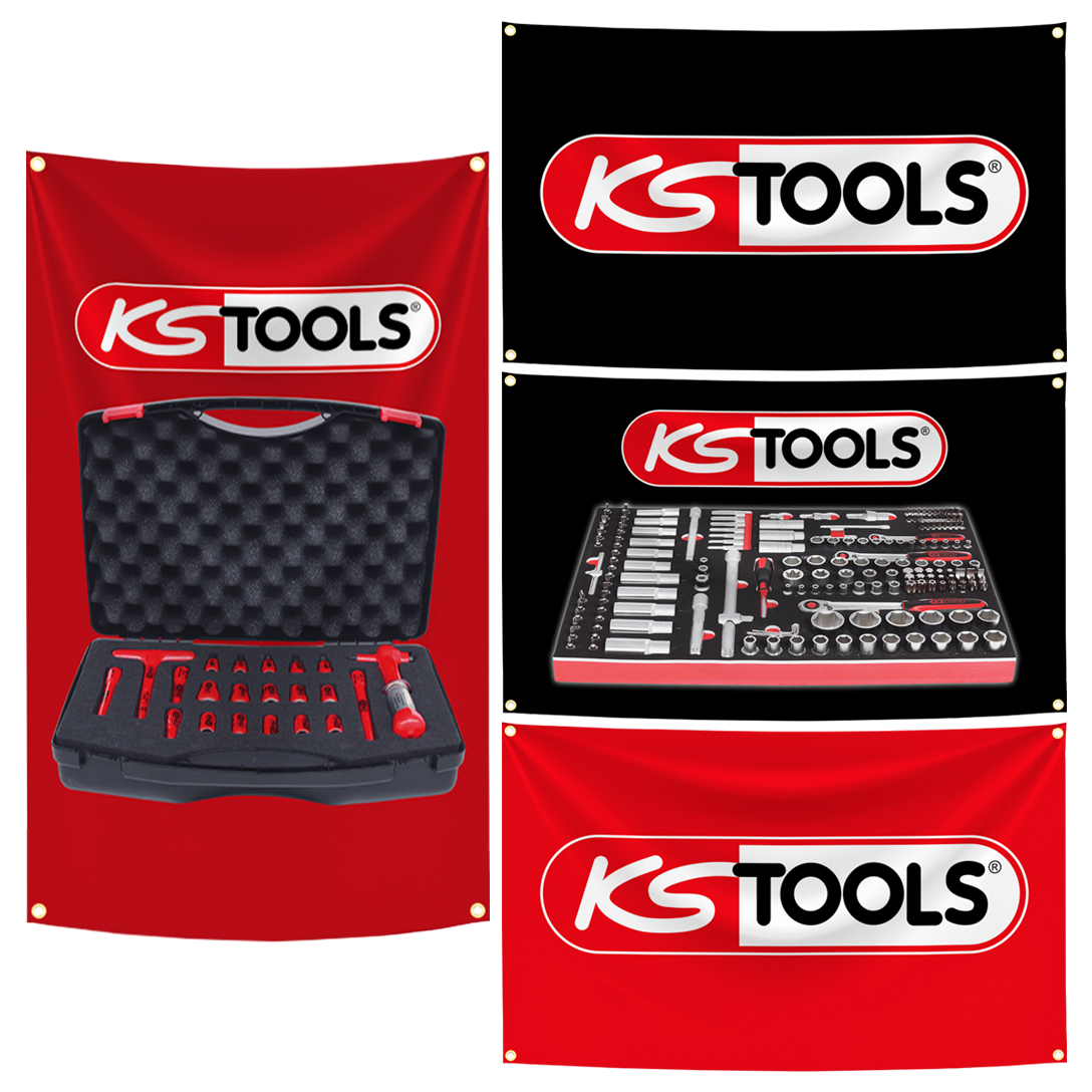 Ks Tools Workshop - Tapisserie de drapeau de marque KS